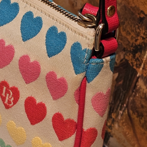 Dooney & Bourke Heart Pattern  Multicolor Crossbody Bag - Picture 12 of 15